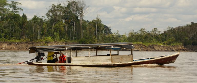 Amazonie pirogue à moteur