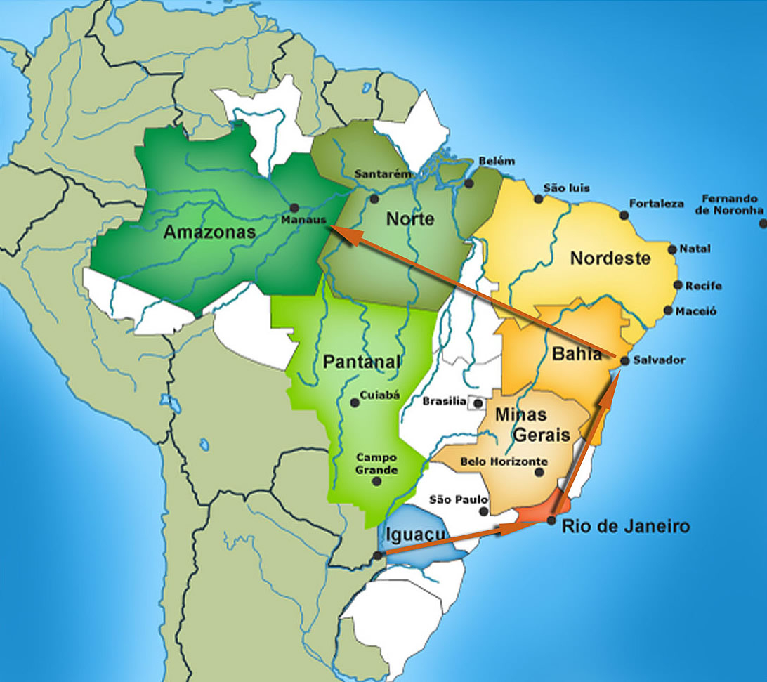 Les 4 destinations incontournables du Brésil en formule relax Les 4 destinations incontournables du Brésil en formule relax