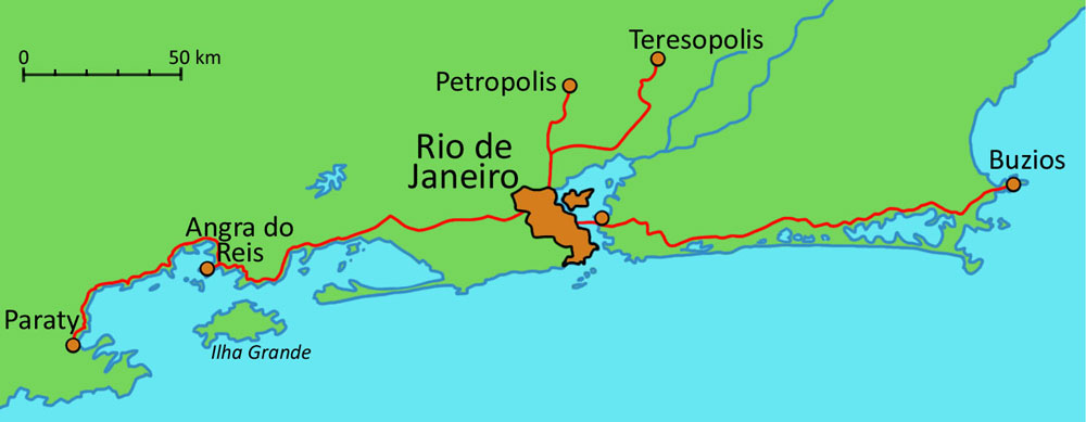 carte région Rio de Janeiro