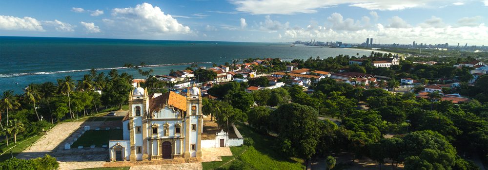 Vue aérienne église de Olinda