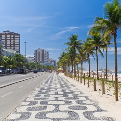 le trottoir de la plage d'ipanema Rio de Janeiro