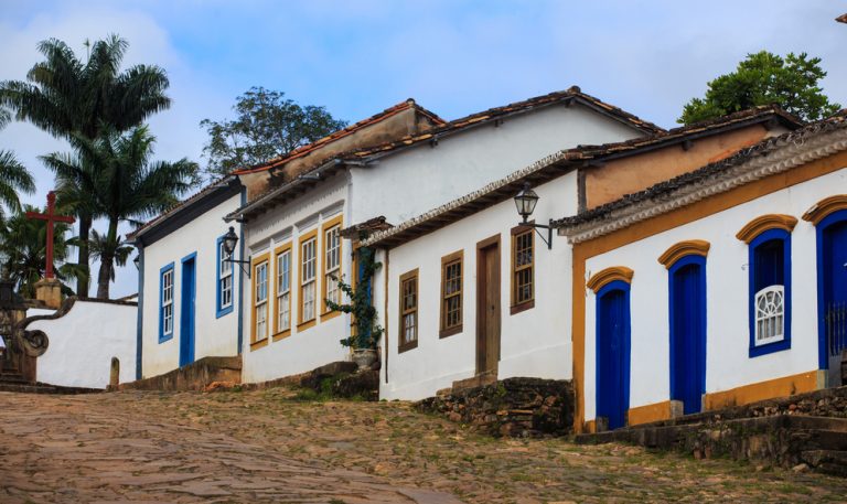 Minas gerais ensemble de façades Tiradentes