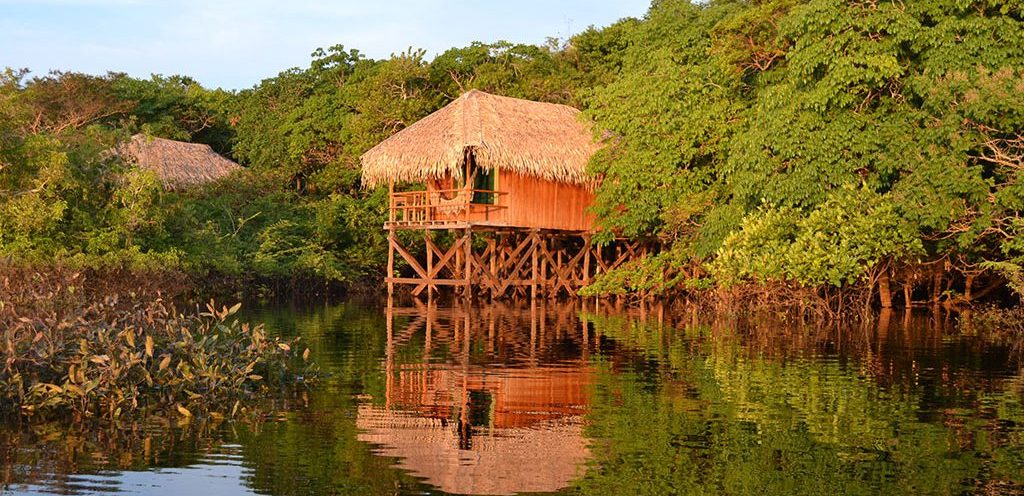 bungalow vue lac Juma lodge Amazonie