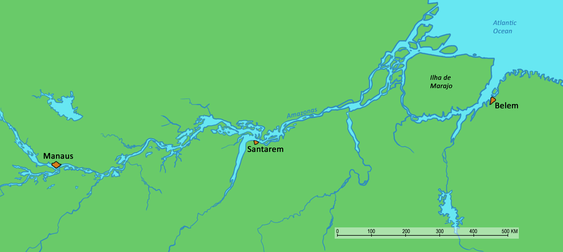 amazone fleuve carte