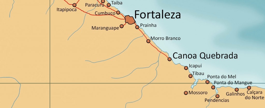 Carte Canoa Quebrada