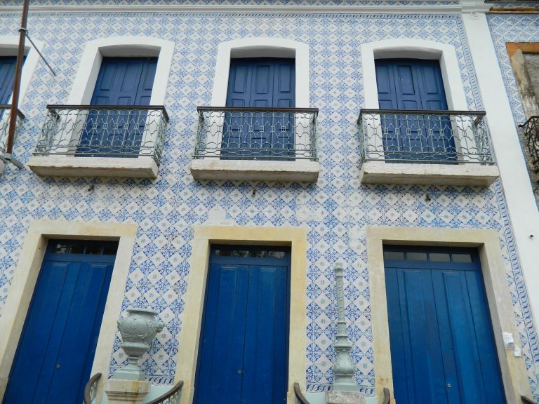 façade azulejos bleus Sao Luis