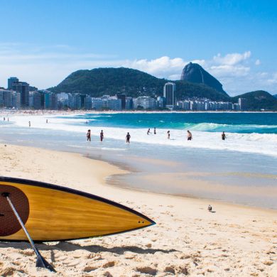 surd sur la plage de copacabana Rio de Janeiro