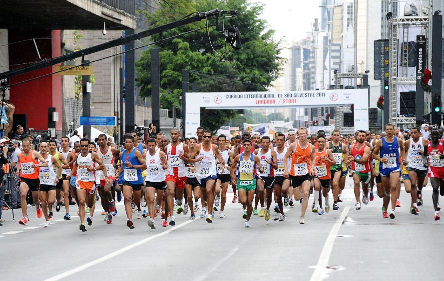 Départ du marathon de la Saint Sylvestre de Sao Paulo