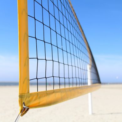 filet de beach-volley sur la plage Brésil