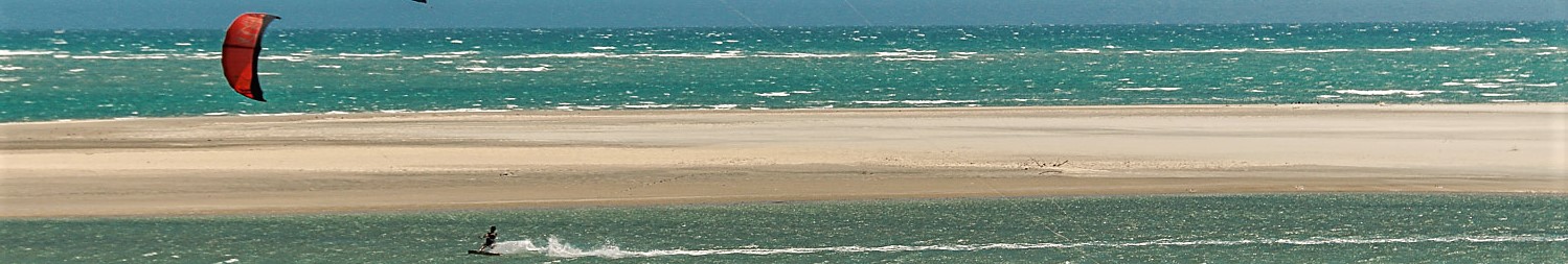 down wind en kite surf lagune de galinhos 