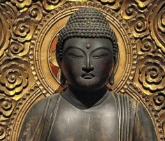 Buste de statue de Bouddha.