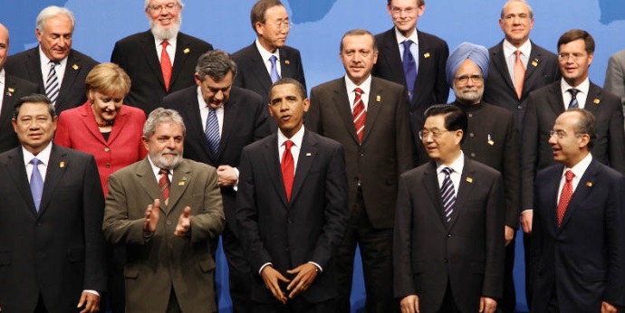 photographie des présidents au G2O avec Lula.
