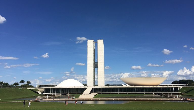 Vue du Congrès National du Brésil