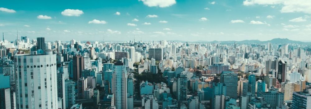vue des immeubles de Sao Paulo au Brésil depuis une tour.