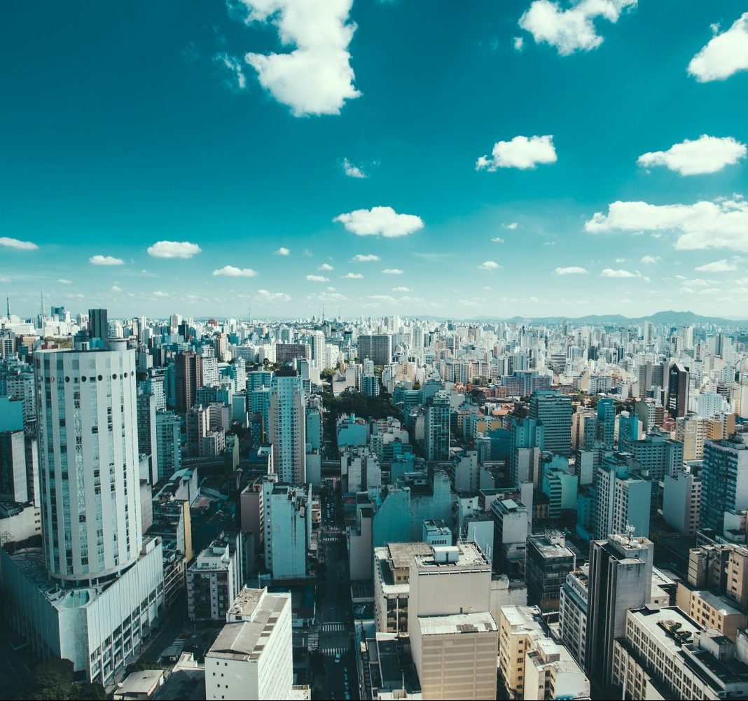 Vue des immeubles de Sao Paulo au Brésil depuis une tour.