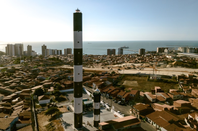 vue du ciel du phare de Mucuripe, le plus haut d'Amérique Latine.