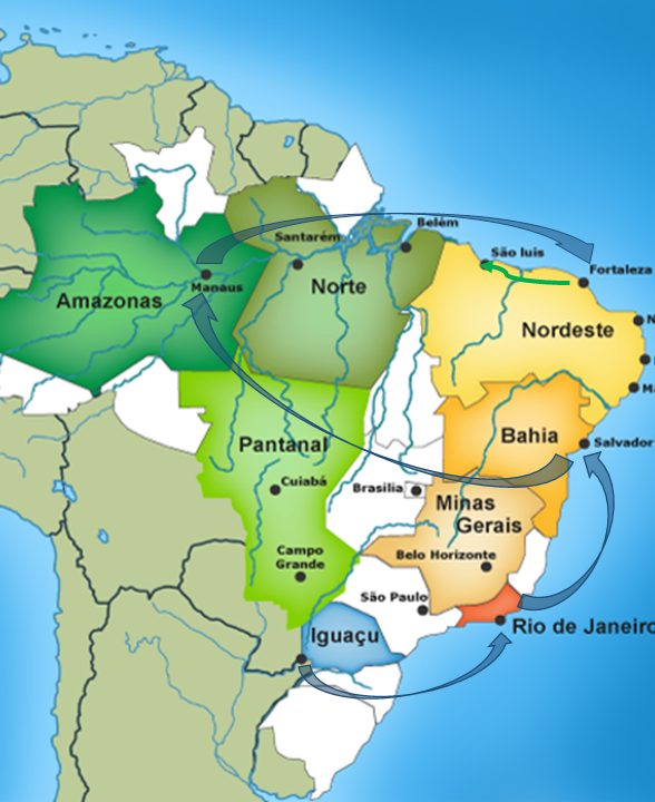La carte Les Must du Brésil.