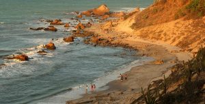 La plage de Jericoacoara au coucher du soleil