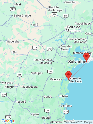 Itinéraire Morro de São Paulo