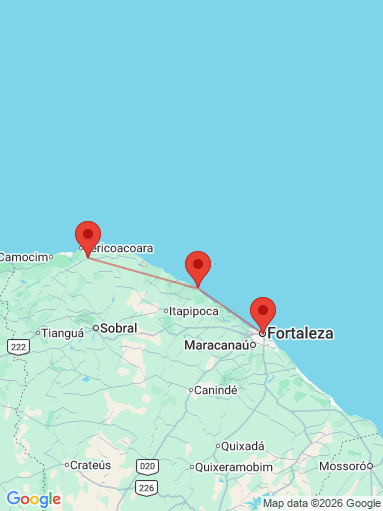 Itinéraire Jericoacoara et le littoral ouest